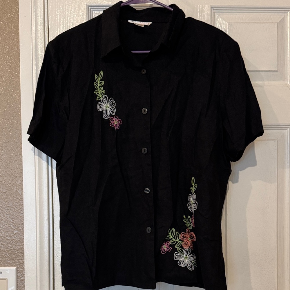 Aldo Trevi Embroidered Button-Up Shirt